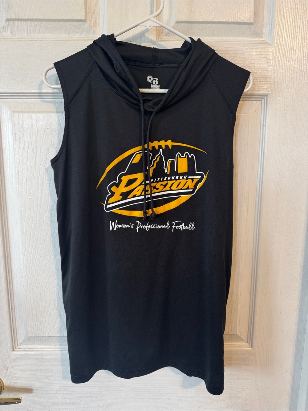 Pittsburgh Passion Black Sleeveless Hoodie Tank